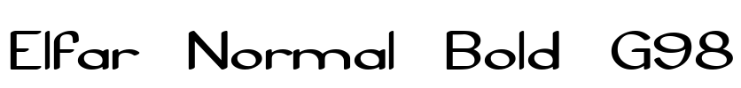 Elfar Normal Bold G98