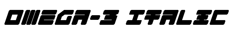 Omega-3 Italic Font Image