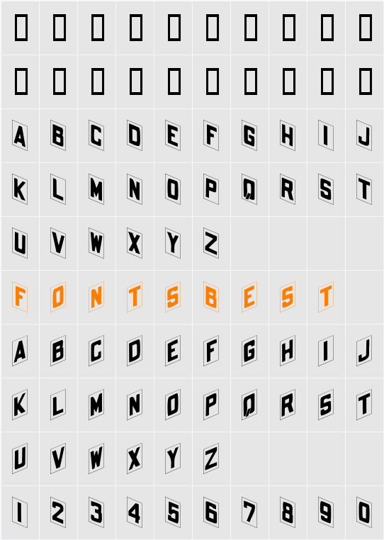 Placard Character Map