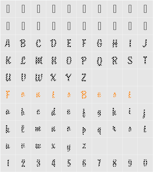 Brody14 Becker Character Map