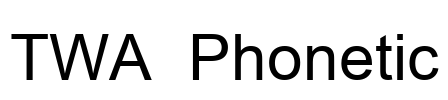 TWA Phonetic Font Image