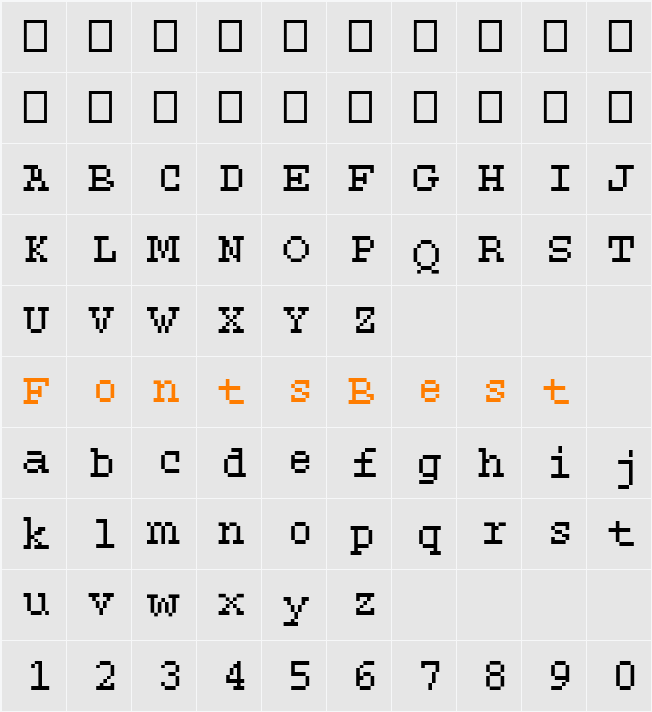 Rough21 Becker Character Map