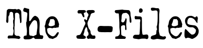 The X-Files Font Image