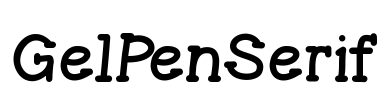 GelPenSerif Font Image