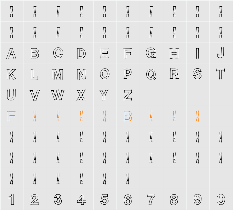Flunder Character Map