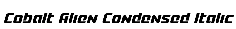 Cobalt Alien Condensed Italic