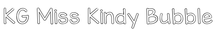 KG Miss Kindy Bubble Font Image