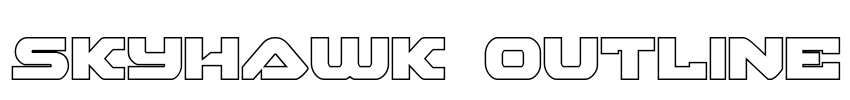 Skyhawk Outline Font Image