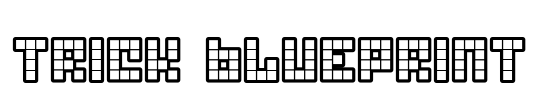 Trick Blueprint Font Image