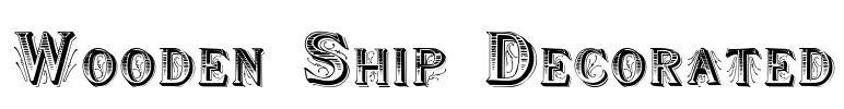 Wooden Ship Decorated Font Image