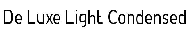 De Luxe Light Condensed Font Image