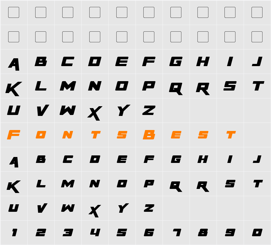 Rapier Zero Character Map
