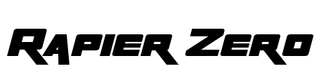 Rapier Zero Font Image