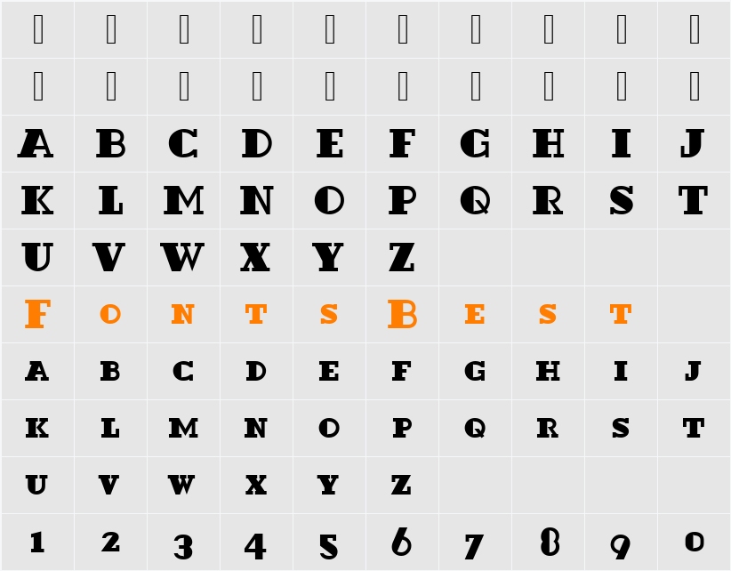 DextorBlaSCD Character Map