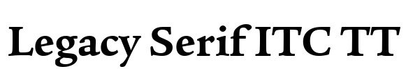 Legacy Serif ITC TT Font Image