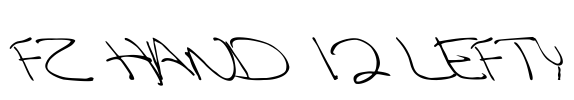 FZ HAND 12 LEFTY Font Image