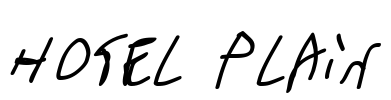 Hotel Plain Font Image