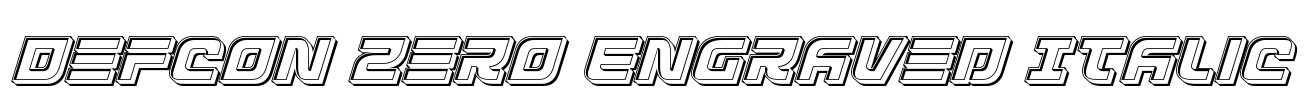 Defcon Zero Engraved Italic