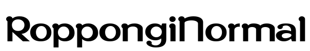 RoppongiNormal Font Image