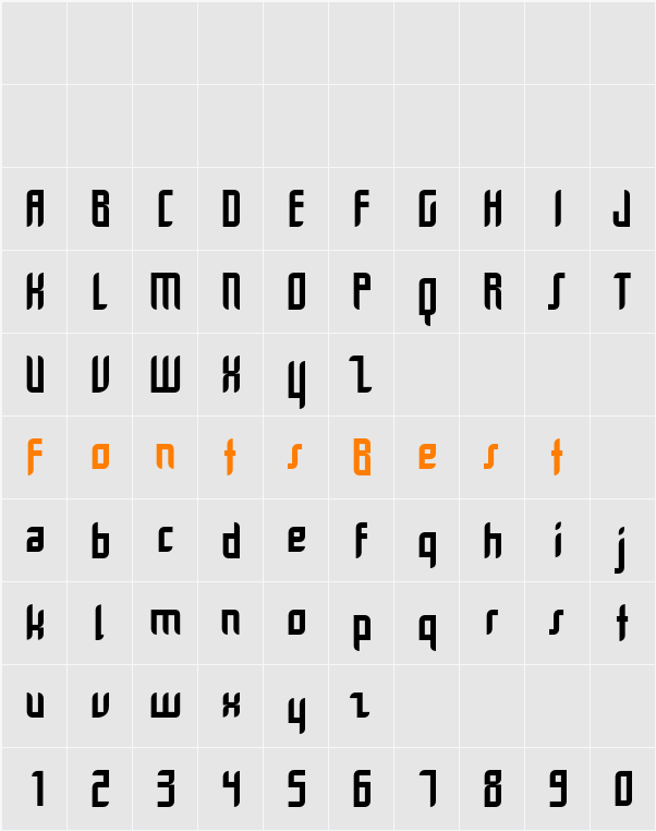 Dimentia Thin Character Map
