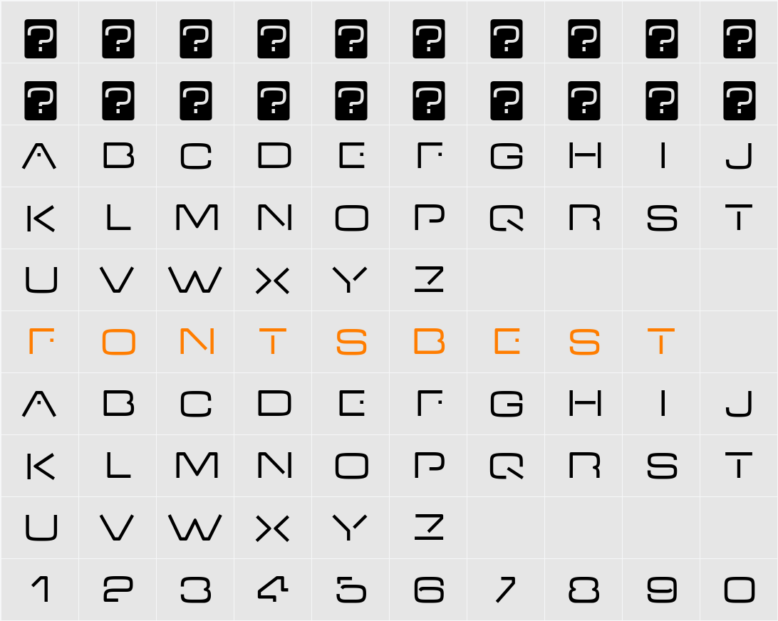 VDub Character Map