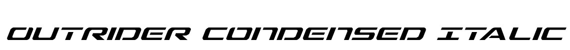 Outrider Condensed Italic Font Image