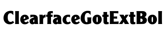 ClearfaceGotExtBol Font Image