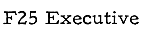 F25 Executive Font Image