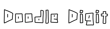 Doodle Digit Font Image