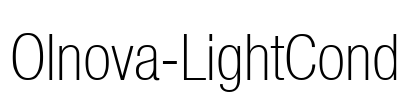 Olnova-LightCond Font Image