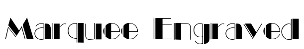 Marquee Engraved Font Image