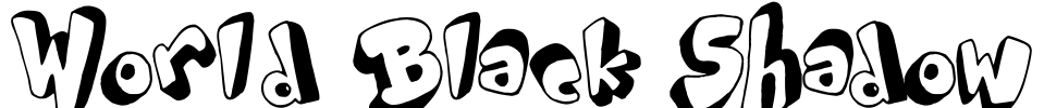 World Black Shadow Font Image