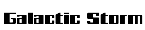 Galactic Storm Font Image