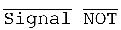 Signal NOT Font Image