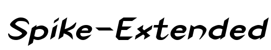 Spike-Extended Font Image