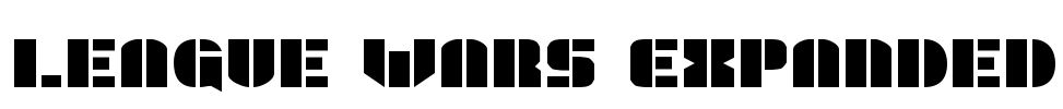 League Wars Expanded Font Image
