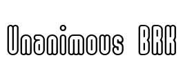 Unanimous BRK Font Image