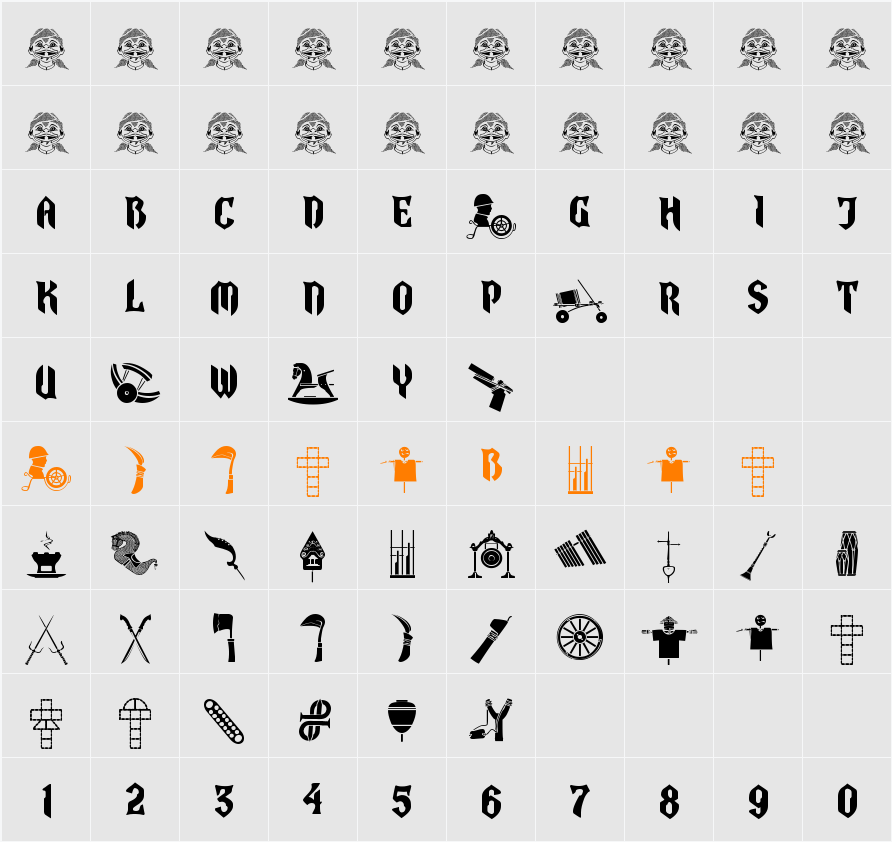 dangding Character Map
