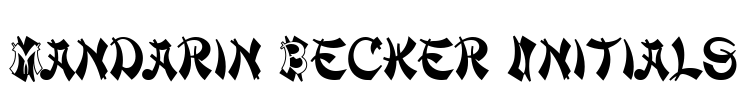 Mandarin Becker Initials Font Image