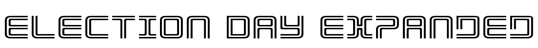 Election Day Expanded Font Image