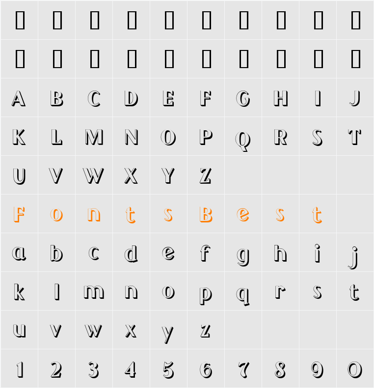 GrandecortShadow Character Map