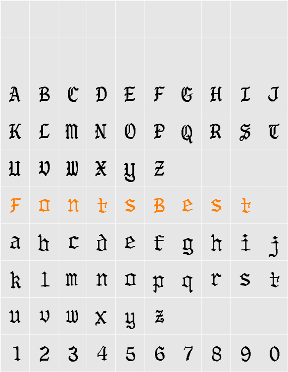 OldeWorld-Bold Character Map