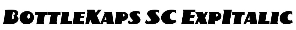 BottleKaps SC ExpItalic Font Image