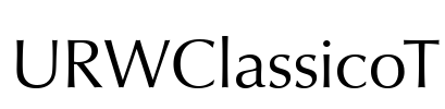 URWClassicoT Font Image
