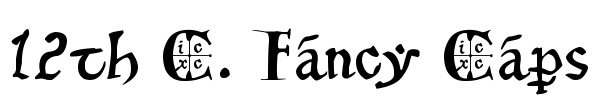 12th C. Fancy Caps Font Image