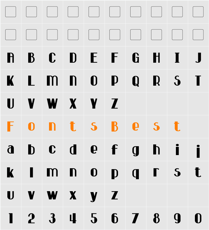 Hastings Character Map
