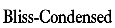 Bliss-Condensed Font Image