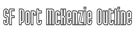 SF Port McKenzie Outline Font Image