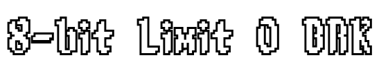 8-bit Limit O BRK Font Image