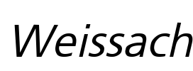 Weissach Font Image